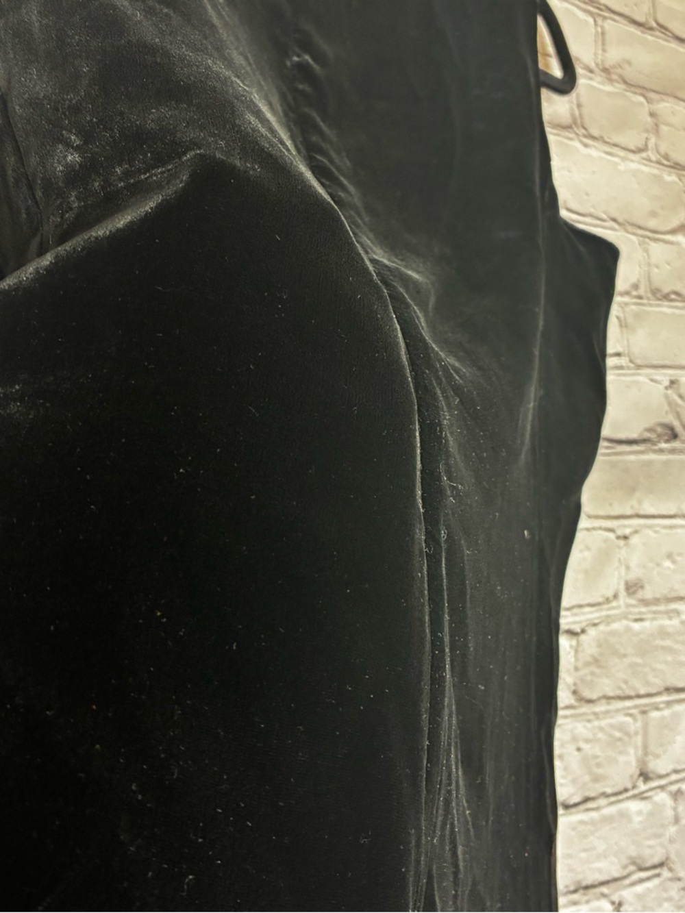 Vintage 90s GAP Crushed Velvet Little Black Minimalist Jumper‎ Dress Sz 10 AS IS - Picture 8 of 9